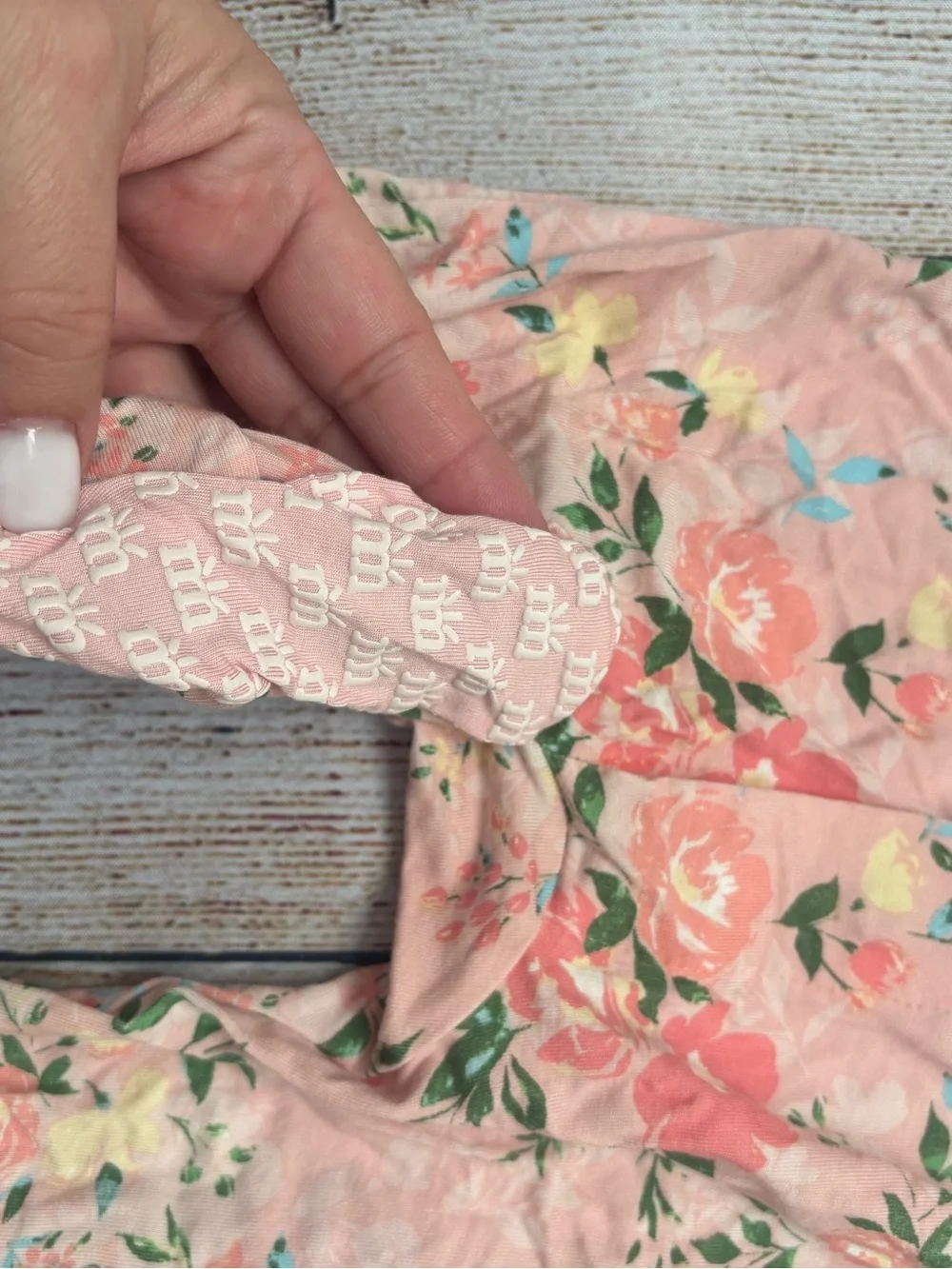 Magnetic Me Floral Pink Baby One-Piece Footed Pajamas